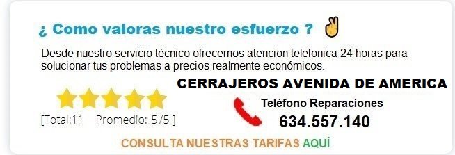 cerrajeros avenida de america precios